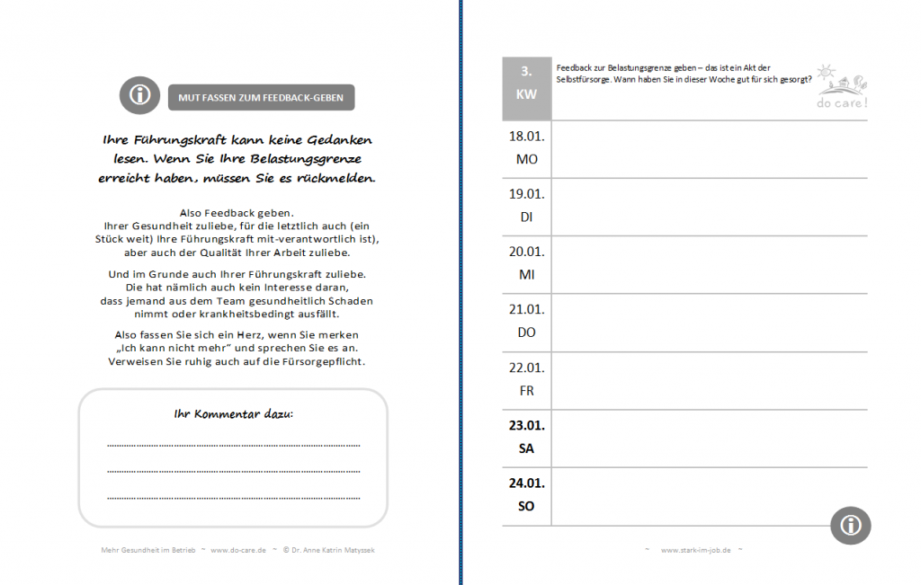 Leseprobe zum Jahresbegleiter