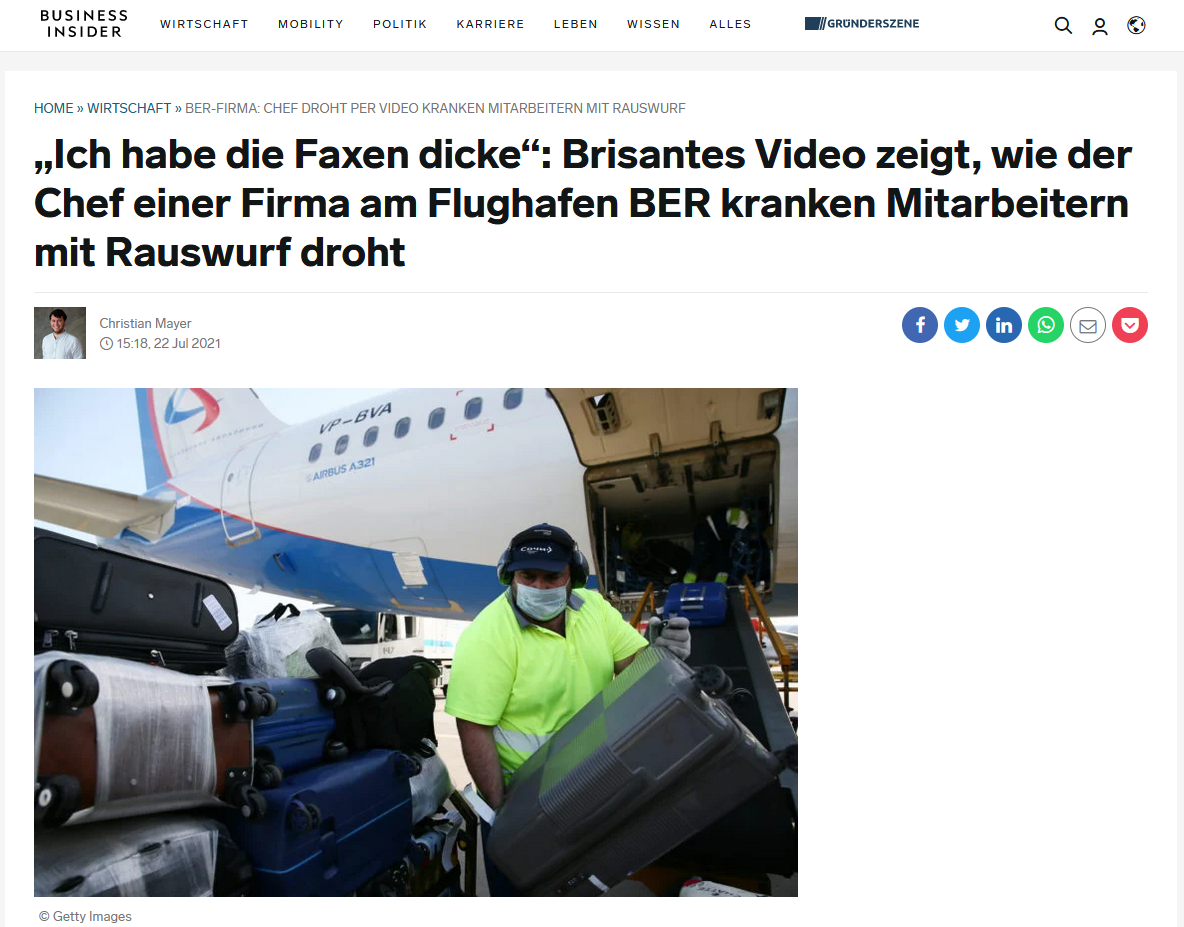 Chef will Blaumacher entlassen 