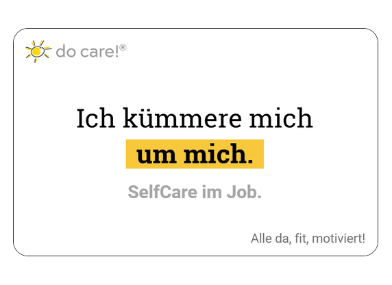 Ich kuemmere mich um mich shot