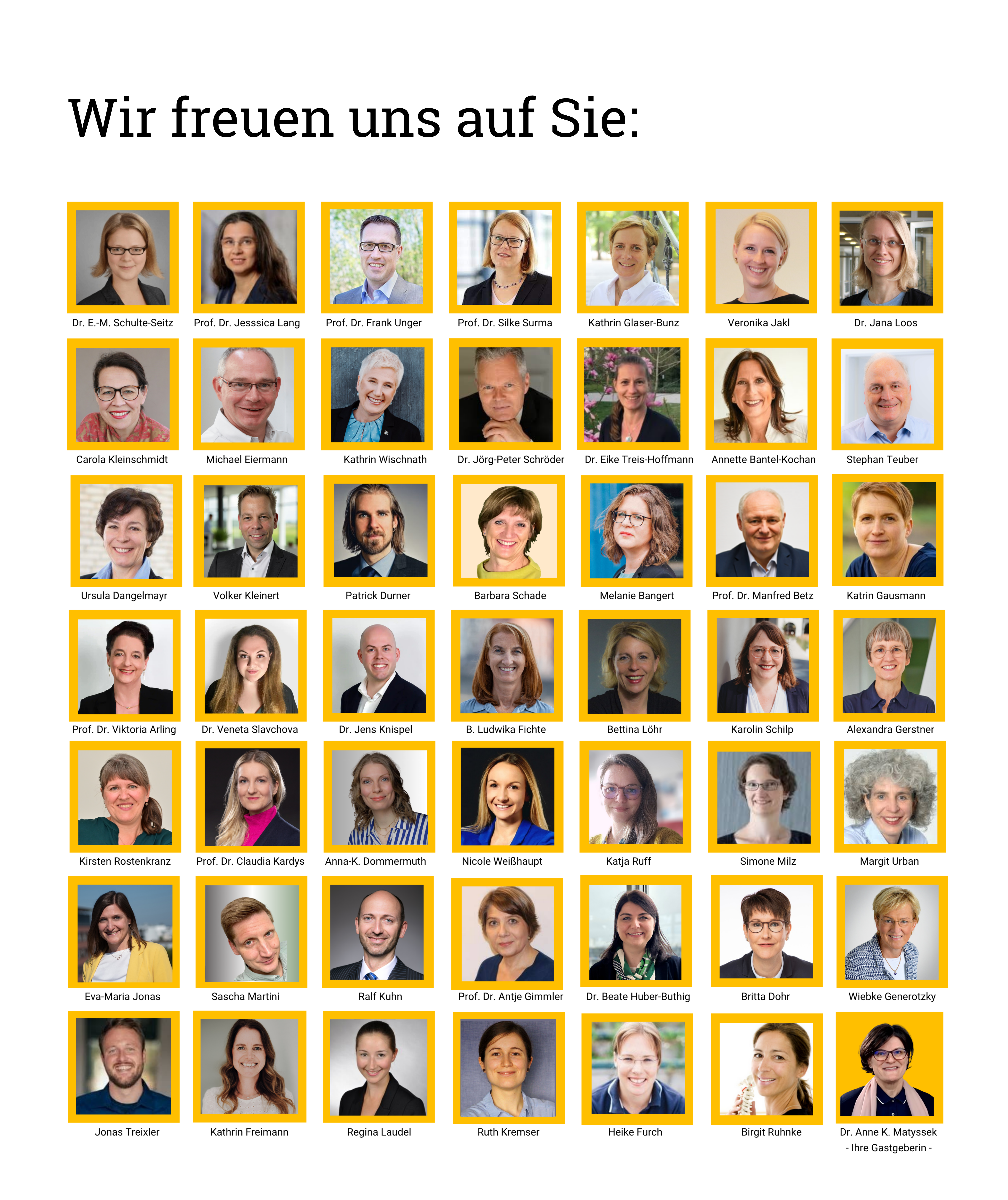 Wir freuen uns auf sie