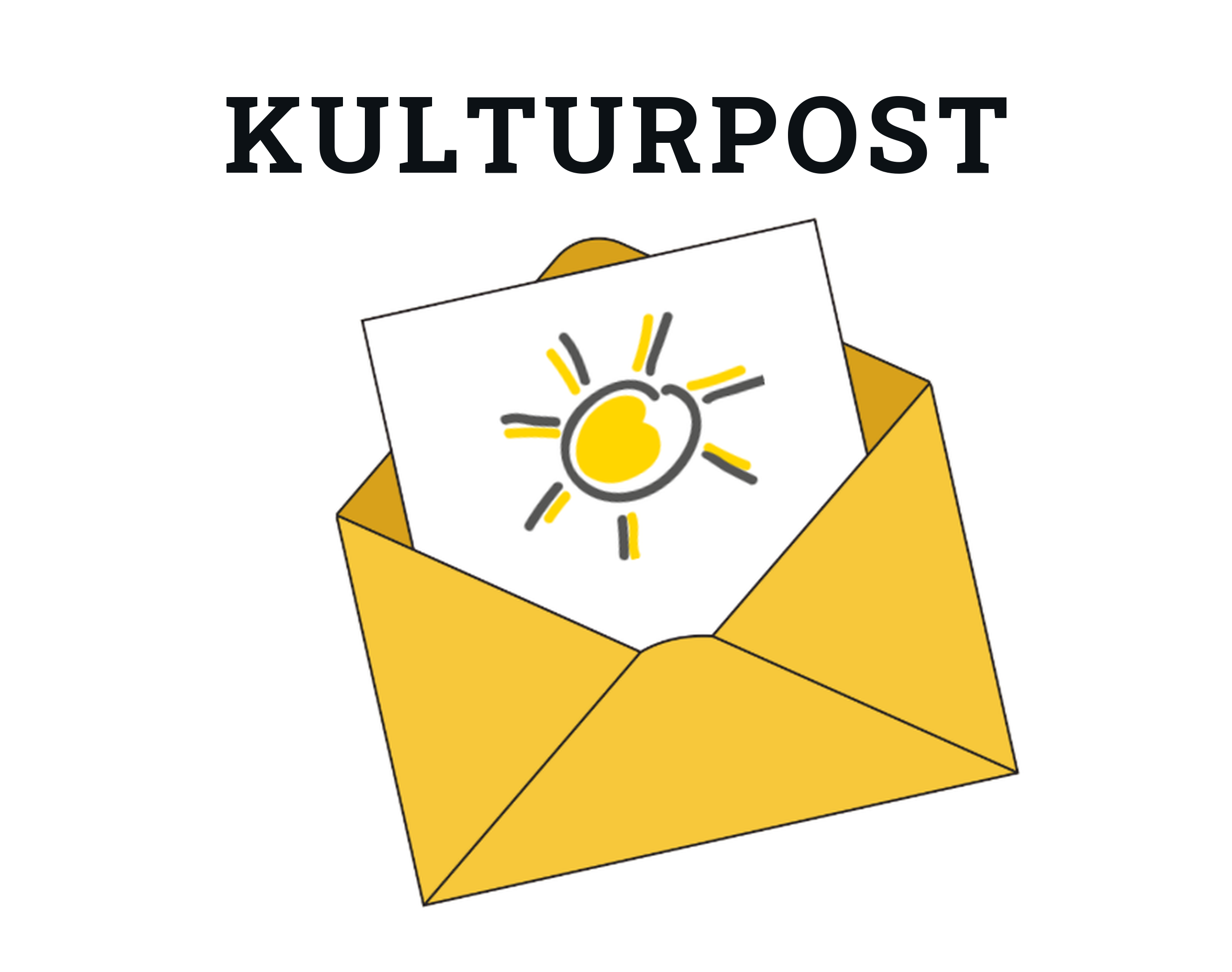 Kulturpost Logo A Gold dunkel